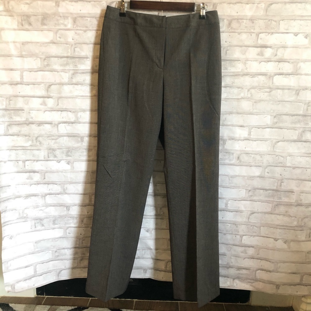 Apt 9 Dress‎ Pants 10 Pearson Stretch Charcoal Gray Straight Leg Trousers